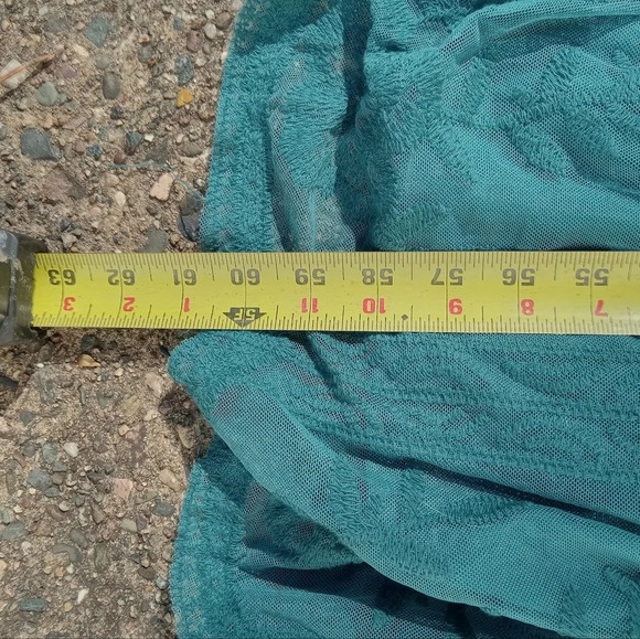 Pink Blush Maternity Teal Lace Mesh Overlay Maternity Maxi Dress 2XL - Picture 13 of 13